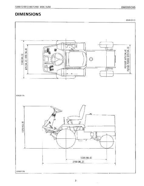 Kubota F2400 Tractor And Mower Workshop Service Manual