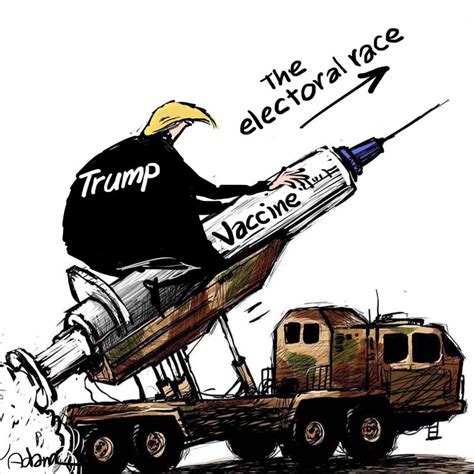 This is for the second phase of vaccination. Cartoon: Trump pins election hopes on COVID-19 vaccine ...
