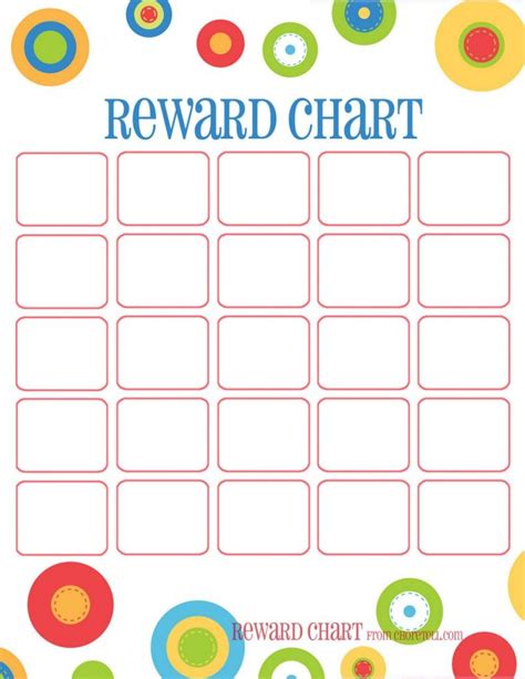 Dots Reward Chart Printable Reward Charts Reward Sticker Chart