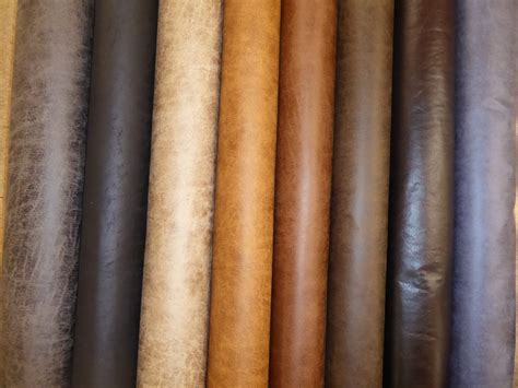 Distressed Finish Faux Leather Upholstery Fabric Ellbee Fabrics