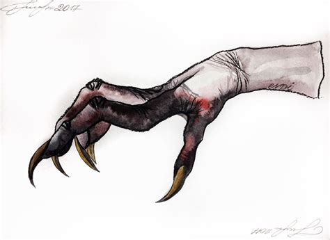 Demon Creature Hand By Endi Art Sketching Longnails Artistic