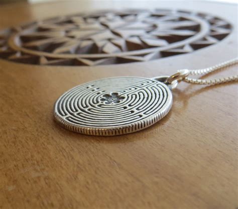 Sterling Silver Labyrinth Of Chartres Pendant Necklace MY Etsy