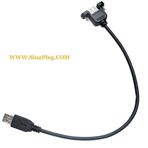 panel mount usb cable a male to a female sinaplug