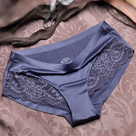 European Light Luxurious Lace Nothing Trace Underpants Low Waisted Briefs Women Underwearwomen