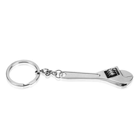 Car Wrench Keyring Keychain Metal Creative Wrench Spanner Car