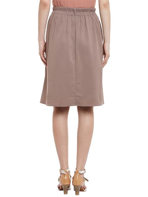 Buy Online Light Brown Skirt From Skirts And Shorts For Women By Meee