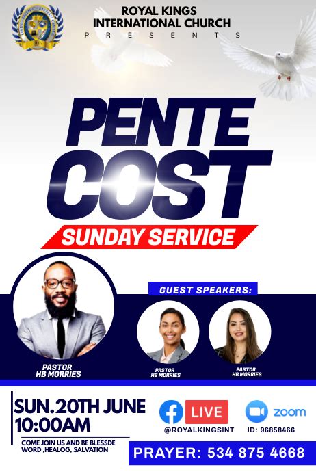 Pentecost Flyer Template Postermywall