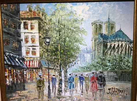 Original Signed Impressionist Oil Painting By J Bardot Parisian