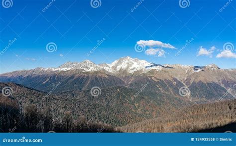 Beautiful View Of Mountain Range From The Peak Of Achisho Mountain