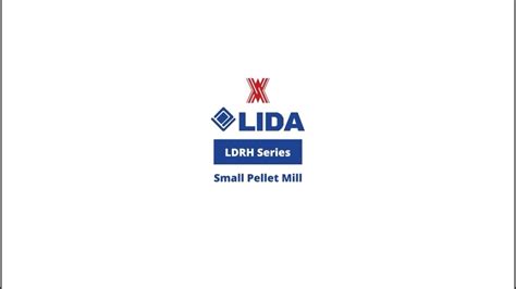 Lida Small Pellet Mill For Making Wood Pellet Ldrh Series Youtube