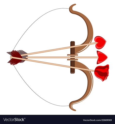 Isolated Cupid Bow And Arrow Valentine Day Vector Image