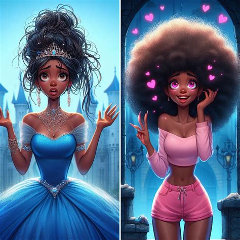 Princess To Afro Bimbo By Kloopers On Deviantart
