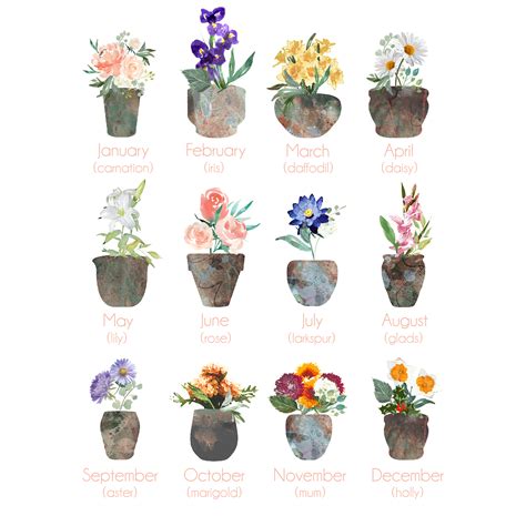 Here, we've looked into each birth month flower in the uk, what they represent and why they're the perfect blooms to choose for yourself or a loved larkspur, or delphinium, is the flower associated with july, blooming just in time for those summer babies to enjoy each year. Birth month flowers | Personalized for Mom | Mother's day ...