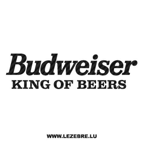 Sticker Autocollant Carbone Budweiser King Of Beers