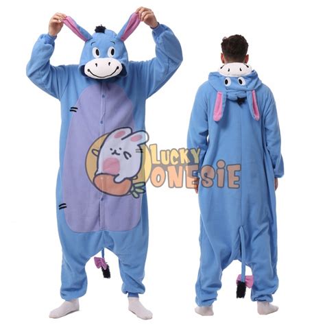 Eeyore Onesie For Adults Halloween Costumes With Plus Size