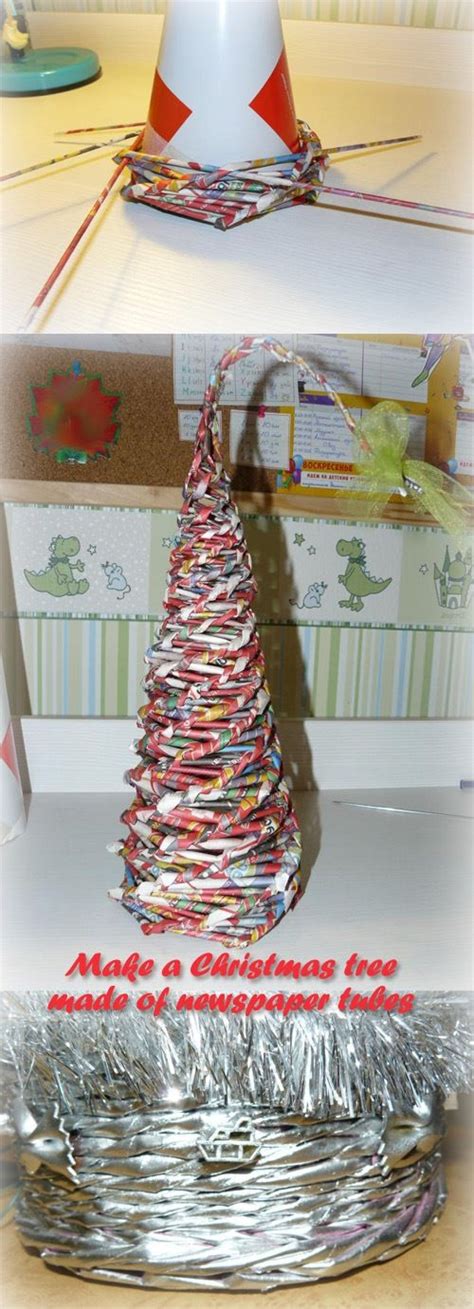 Make A Christmas Tree Made Of Newspaper Tubes Master Class Christmas