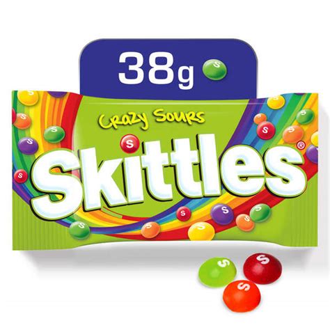 Skittles Crazy Sours Candy 38 G الدانوب