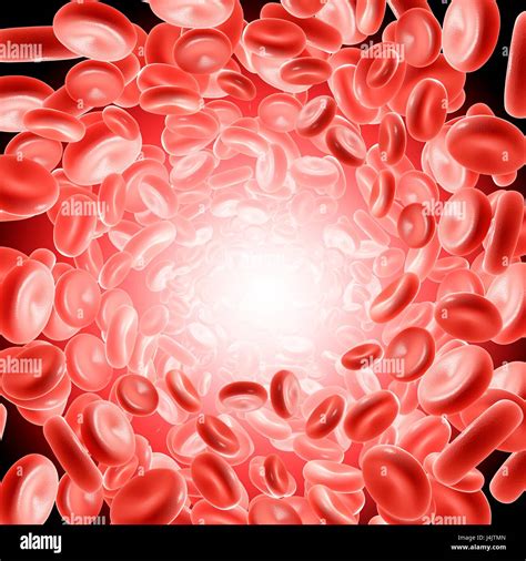 Illustration Of Red Blood Cells Stock Photo Alamy
