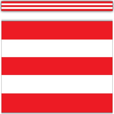 Red And White Stripes Straight Border Trim Bell 2 Bell