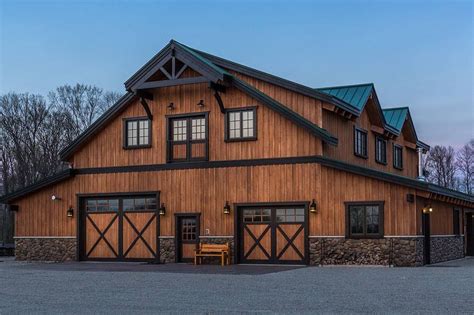 Two Toned Wooden Finish On The Newnan Barn Home Barn House Design
