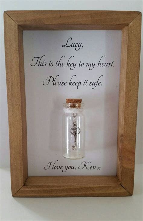 These virtual gifts and gift ideas are thoughtful and unique — and don't require you leaving the couch. Romantic Wife Gift Personalised frame Key to my heart ...