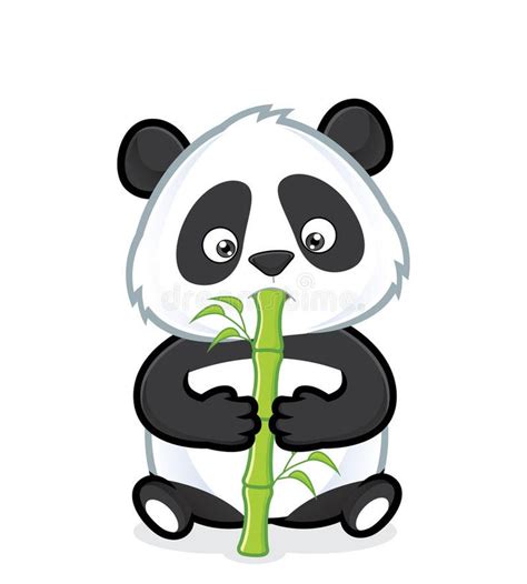 Panda Eating Bamboo Clipart Picture Of A Panda Cartoon Character