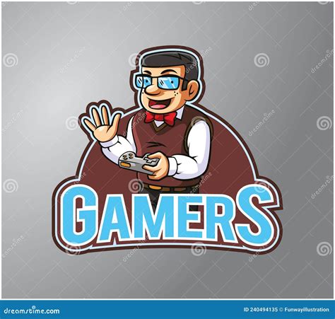Gamers Logo Design Creative Artneptunus Stock Vector Illustration Of