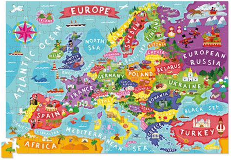 Europe Map Discover Europe Floor Puzzle Crocodile Creek Usa By