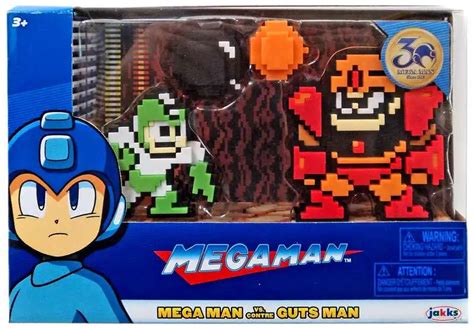 Mega Man Classic 8 Bit Green White Mega Man Vs Guts Man Mini Figure 2