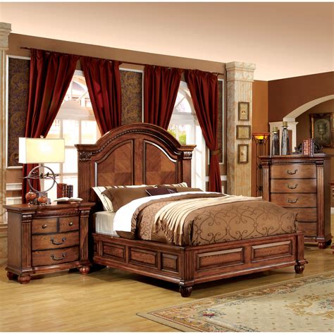Furniture Of America Feb Traditional Oak 3 Piece Bedroom Set Bed Bath