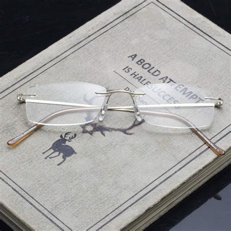 liansan titanium lightweight reading glasses men fashion rimless readers glasses womens 8085 3