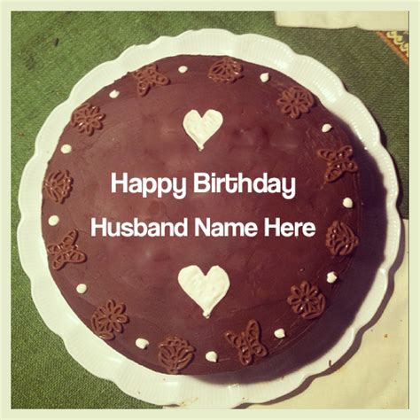 Happy Birthday Cake For Husband With Name