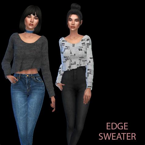 Edge Sweater Sims 4 Sweaters Sims 4 Update