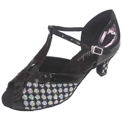 Women S Dance Shoes Latin Shoes Heel Sparkling Glitter Cuban Heel