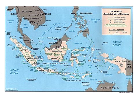 Detailed Administrative Map Of Indonesia Indonesia Detailed