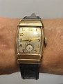 Vintage Hamilton Wrist Watch 10K Gold Filled Genuine Leather | Etsy