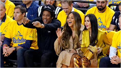 Beyhive Slam Wife Of Warriors Owner For Leaning Over Beyonce To Chat With Jay Z Eurweb