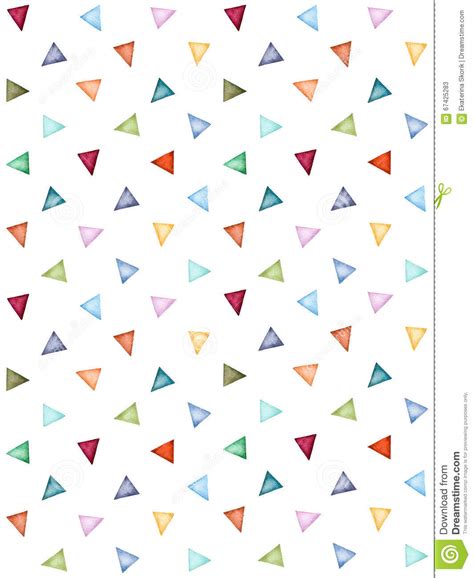Abstract Pattern Of Colorful Watercolor Triangles Stock