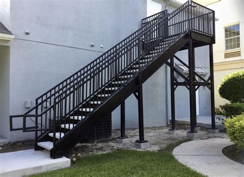 Steel Stairways Stairs And Railings Florida Fabrications