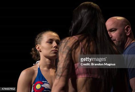 Rose Namajunas And Nina Ansaroff Face Off During The Ufc 187 Weigh In News Photo Getty Images