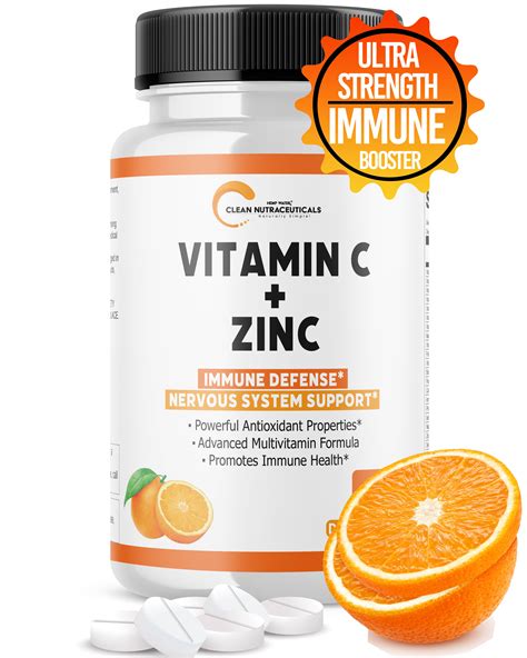 Zinc is also an essential mineral to the thymus gland, which orchestrates the immune function in the human body. Vitamin C Zinc Immune Support Tablets for Adults Kids ...