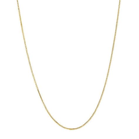 Ritastephens 14k Solid Gold Box Chain Baby Childrens Necklace 13