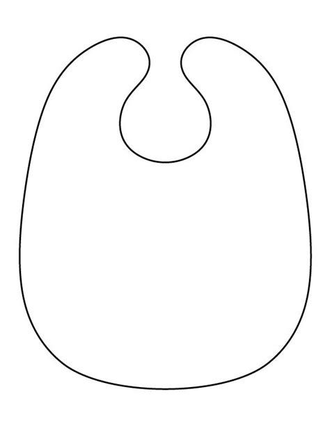 Bib Pattern Use The Printable Outline For Crafts Creating Stencils