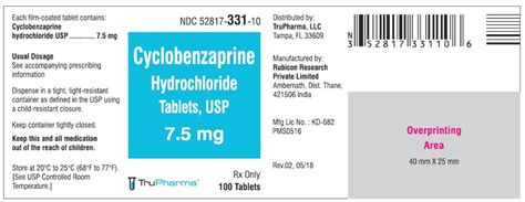 Cyclobenzaprine Hydrochloride Tablet Film Coated