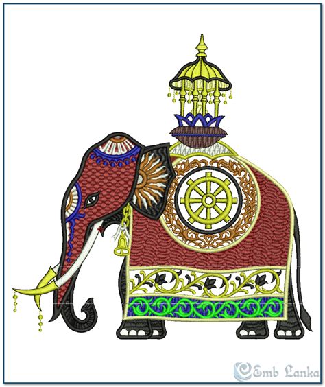 Elephant Embroidery Design Emblanka
