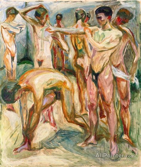 Edvard Munch Naked Men In The Baths Oil Painting Reproductions For Sale