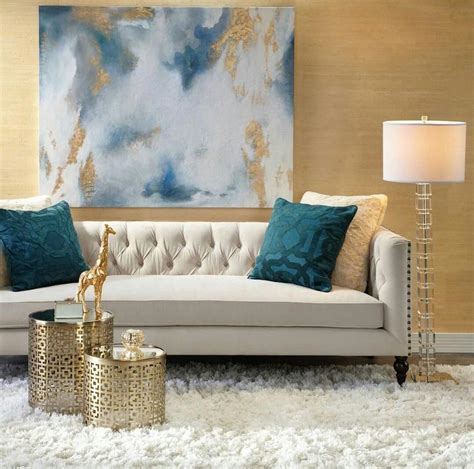 Turquoise Is Such A Regal Shade Livingroomdecorturquoise Gold Living
