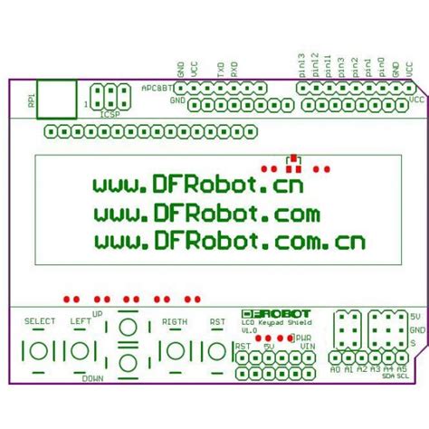 Dfrobot Lcd Keypad Shield For Arduino Ebay