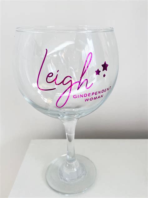 Personalised Gin Glass Gin Glass Personalisation T Etsy Uk