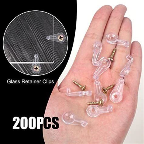 100pcs Glass Retainer Clips Kit With Screwglass Door Retainer Clips